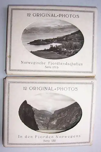 2 Bildermappen Kauffotos Norwegen Norge norway Fjorde um 1935 Souvenirs !