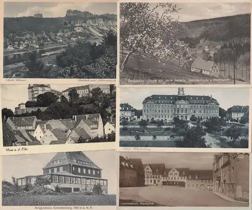 58x Sachsen Ak Pk Ansichtskarte Postkarte vor 1945 Erzgebirge Sächsische Schweiz