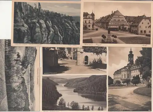 58x Sachsen Ak Pk Ansichtskarte Postkarte vor 1945 Erzgebirge Sächsische Schweiz