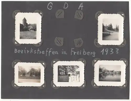 Foto Konvolut Bezirktreffen GDA Freiberg 1933 Automobil ! (D)