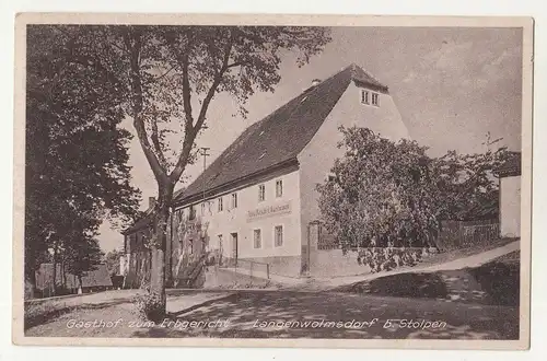 Ak Gasthof zum Erbgericht Langenwolmsdorf bei Stolpen Neustadt um 1925