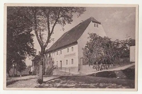 Ak Gasthof zum Erbgericht Langenwolmsdorf bei Stolpen Neustadt um 1925 