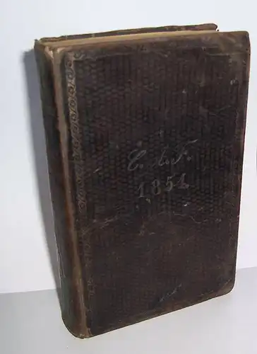 Dresdner Gesangsbuch auf höchsten Befehl 1853 Teubner Ledereinband