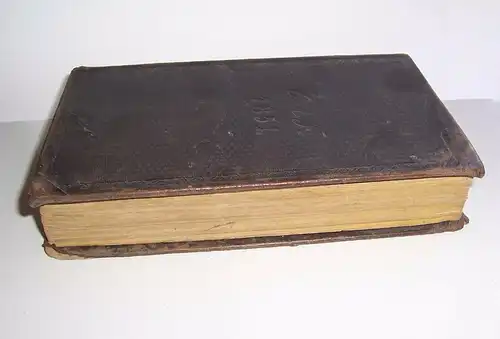 Dresdner Gesangsbuch auf höchsten Befehl 1853 Teubner Ledereinband 