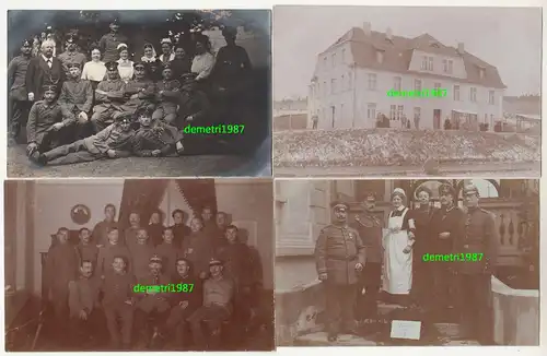 7 x Foto Ak Schweidnitz Schlesien Bad Kudowa Lazarett Soldaten Haus 1 Wk WW1 !