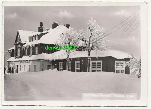 Foto Ak Biliner Bierhalle Zinnwald Erzgebirge 1940 ! (A2108