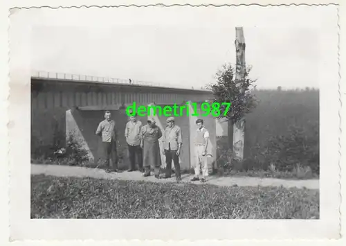 Foto Reichsautobahn Brücke Siebenlehn 1938 Personen Arbeiter ! (F1951