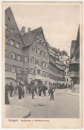 AK Stuttgart Geißstrasse u. Märchenbrunnen um 1910 ! (A2030