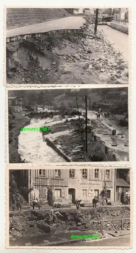 9 x Foto Hochwasser Sächsische Schweiz um 1950/60 ! (F1943