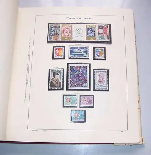 Schaubek Briefmarken Album Frankreich 1959 - 1975 Unesco postfrisch !