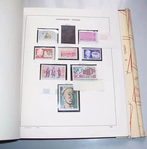 Schaubek Briefmarken Album Frankreich 1959 - 1975 Unesco postfrisch !