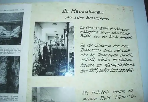 Pappschild Hausschwamm Bekämpfung 1933 Arthur Hünich Freital I loft vintage deko