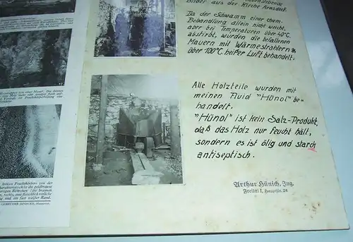 Pappschild Hausschwamm Bekämpfung 1933 Arthur Hünich Freital I loft vintage deko