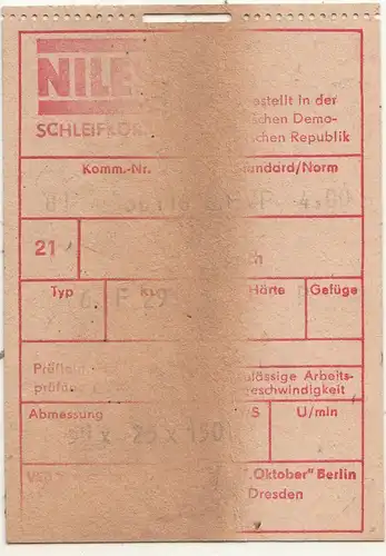Alter DDR Schleifstein grober Wetzstein Abziehstein 