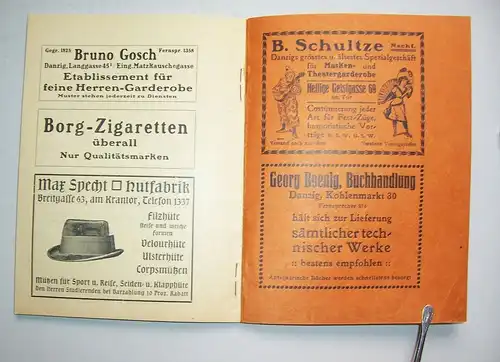 Studentisches Taschenbuch Winter Semester 1911 1912 plus Studentika Lesezeichen