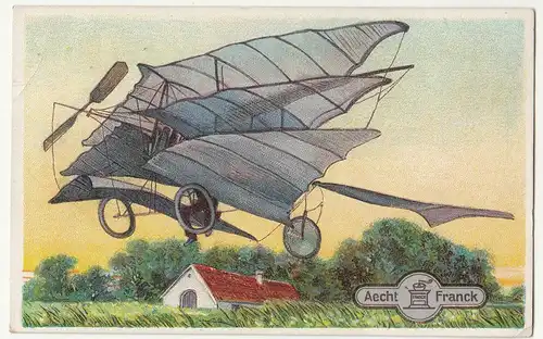 Kaufmannsbild Sammelbild Aecht Franck Kaffeezusatz Luftschifffahrt Nr. 7 um 1910