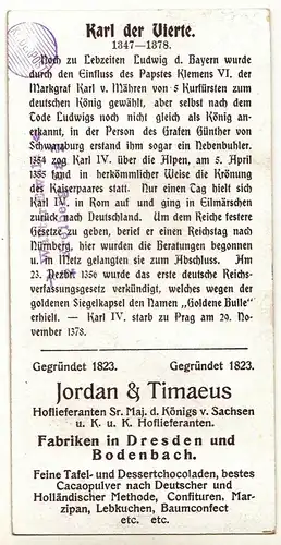 Seltenes Kaufmannsbild Jordan & Timaeus Dresden Nr. 30 Deutsche Kaiser Serie !