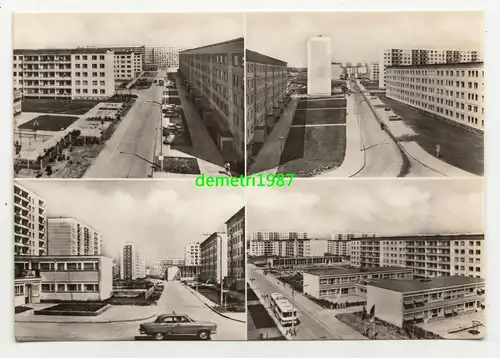 DDR Ak Halle Neustadt Haneu Mehrbild Wohnkomplex Plattenbau 1969 ! (A1764