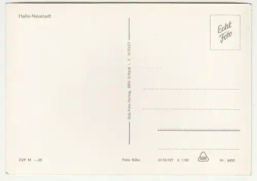 DDR Ak Halle Neustadt Haneu Mehrbild Wohnkomplex Plattenbau 1969 ! (A1764