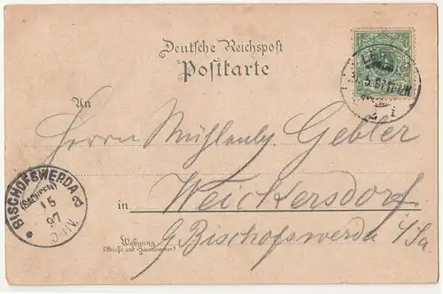 Litho Ak Leipzig Reichsgericht Concerthaus Gewerbeschule Mehrbild 1897 