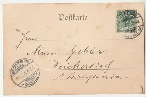 Litho Ak Altenburg S A Kleiner Teich 1900 
