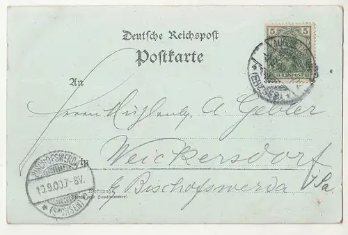 Litho Ak Gruss aus Augustusburg in Sachsen 1900 ! (A1730