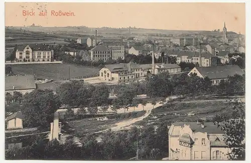 Ak Blick auf Roßwein Rosswein Sachsen 1914 ! (A1729