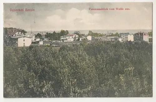 Kolo. Ak Ostseebad Bansin Heringsdorf Panoramablick vom Walde aus 1908 !(A1706