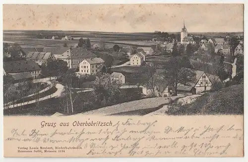 Litho Ak Gruss aus Oberbobritzsch 1901 (A1700