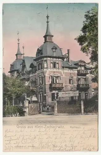 Kolo. Ak Dresden Kleinzschachwitz Kurhaus 1913 ! (A1653