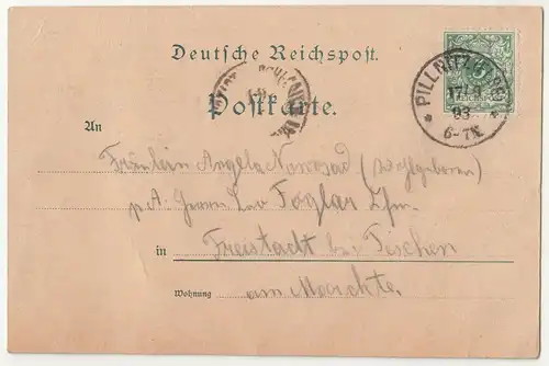 Vorläufer Ak Gruss von der Meixmühle bei Pillnitz 1893