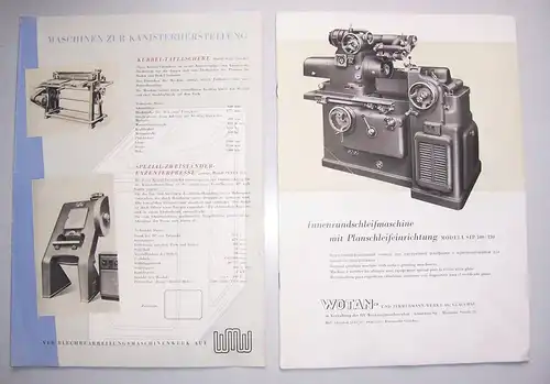 Konvolut Prospekte Werbeblätter DDR Bohrmaschine Maschine Schleifmaschine 1950er