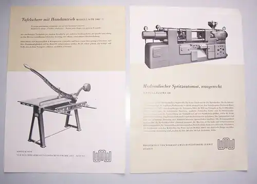 Konvolut Prospekte Werbeblätter DDR Bohrmaschine Maschine Schleifmaschine 1950er