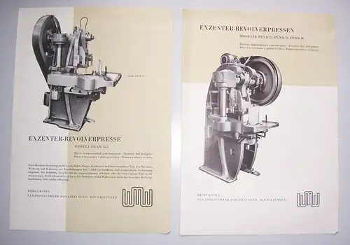 Konvolut Prospekte Werbeblätter DDR Bohrmaschine Maschine Schleifmaschine 1950er