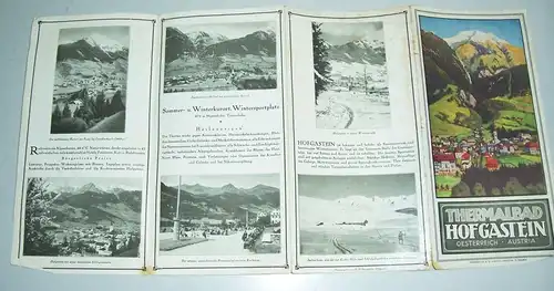 Faltblatt Wohnungsliste Thermalbad Hofgasten Österreich um 1930 