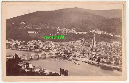 Kabinettfoto Heidelberg um 1880 Albumin Vintage ! (F1808