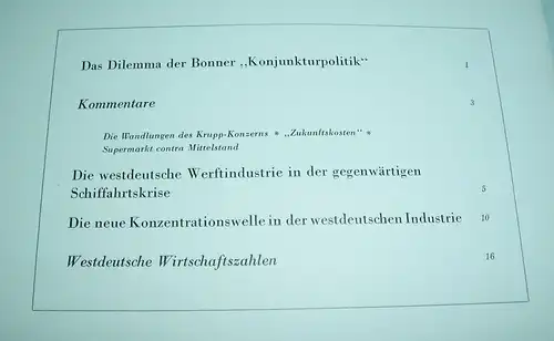 8 x Deutsches Wirtschaftsinstitut Bericht 1959 /60 DDR BRD interessant !