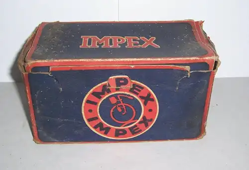 Leerer Originalkarton Impex Fahrrad um 1930 Oldtimer Accessoire 