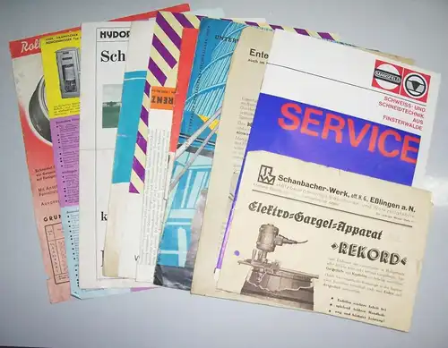 Konvolut Werbe Prospekte Blätter teils vir 1945 teils DDR & BRD * Fundgrube?! (D