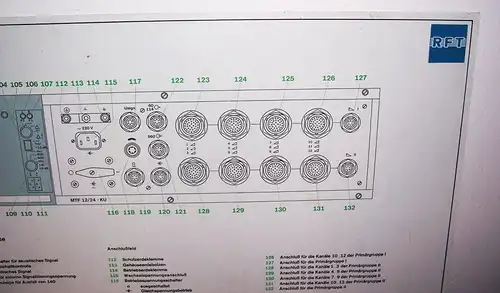 RFT Lehrmittel  Lehrtafel Dewag Dresden Anschlußetage 1.1