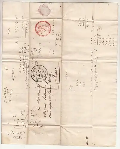 Vorphila Brief Troyes nach Paris 1830 France Frankreich ! (A1606