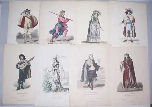 13 Blätter für Kostümkunde Franz Lipperheide Berlin um 1900 Kostüme costumes 