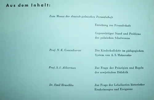 6 x Pädagogik Beiträge zur Erziehungswissenschaft 1951 DDR Broschüren Magazine !