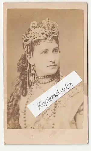 CdV Foto Schauspielerin Friederike Bognár um 1870 ! (F1702