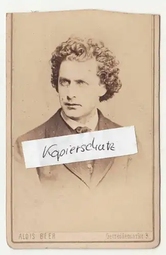 CdV Foto Komiker Schauspieler Wilhelm Knaack um 1870 Beer Wien ! (F1701
