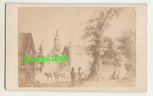 CdV Foto Garbenheim bei Wetzlar um 1870 Werther - Linde ! (F1666