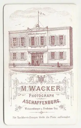 CdV Foto Aschaffenburg Schloss Johannisburg um 1880 Wacker ! (F1660