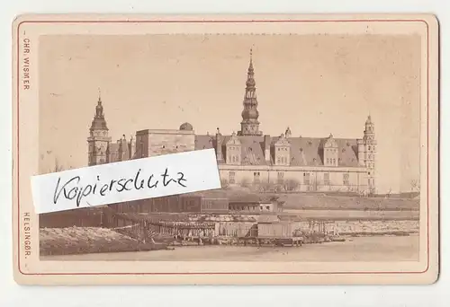 CdV Foto Schloss Kronborg Dänemark Helsingør Slot um 1870 ! (F1657