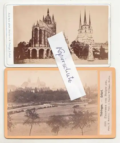 2 x CdV Foto Erfurt Thüringen um 1870  ! (F1650