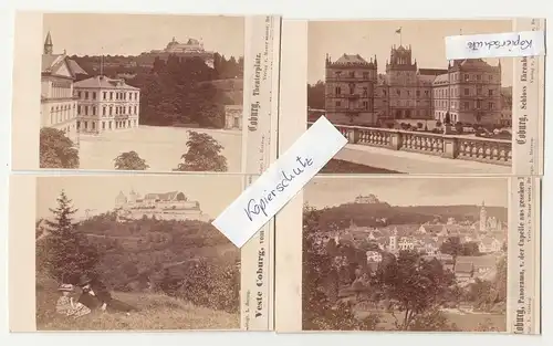 4 x CdV Foto Coburg Bayern Ansichten um 1870 ! (F1648